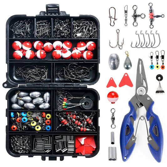 263pcs Fishing Accessories Set with Tackle Box