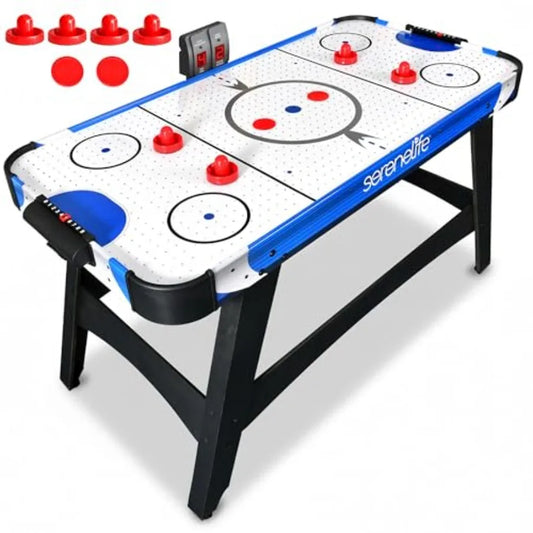 58in Powered Air Hockey Table with 700mA 12V 2X Powerful Motors