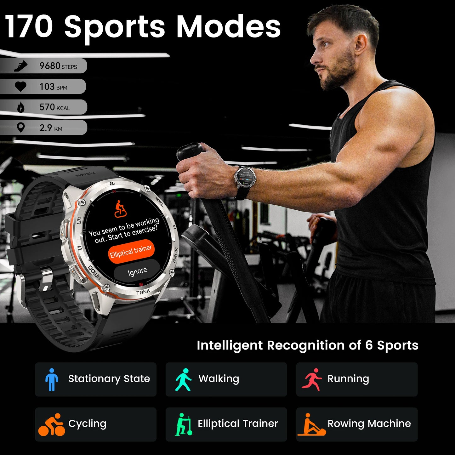 KOSPET TANK T3 Ultra GPS Smart Watch Waterproof