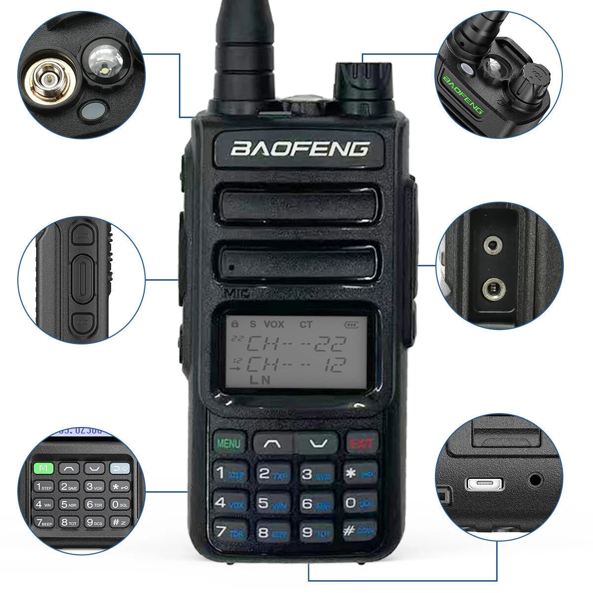 Baofeng TH-15S TH 15S Ham Handheld Radio 5w Uhf Vhf