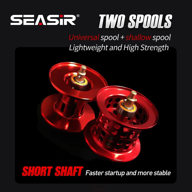 Seasir Mansory Baitcasting Fishing Reel 146g Ultralight Carbon 11+1 7.3:1 HS