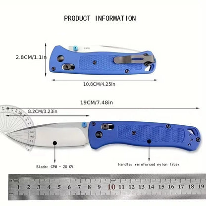 BM 535 EDC Knife Drop-Point Blade Nylon Wave Fiber Handle