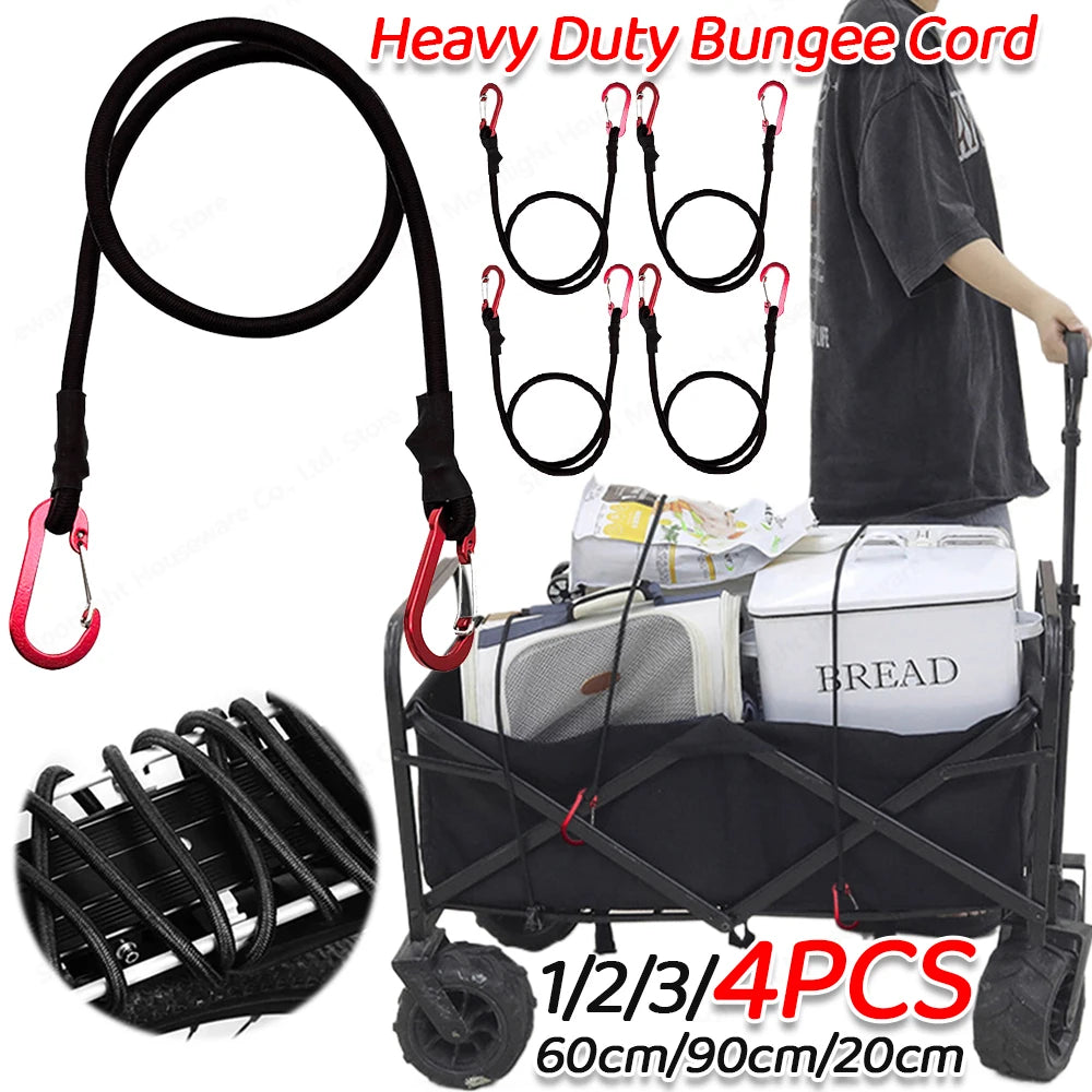 20/60/90CM Heavy Duty Bungee Cord Elastic Tie Strap