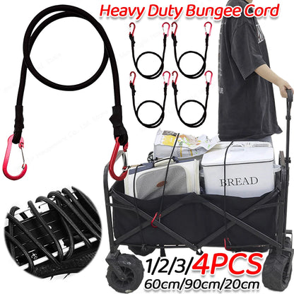 20/60/90CM Heavy Duty Bungee Cord Elastic Tie Strap