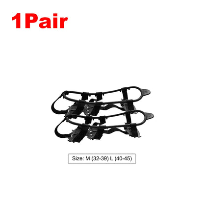 1-5Pair 24 Teeth Climbing Crampons Anti-Slip Ice Gripper Shoe Spikes