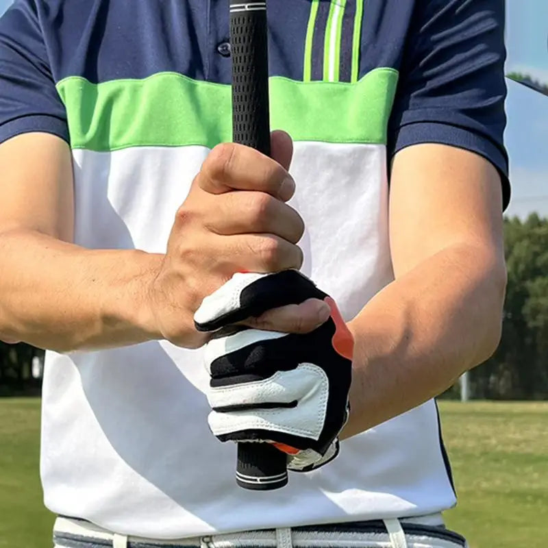Left Hand Golf Gloves Grip Trainer Reduce Golf Hook Ball