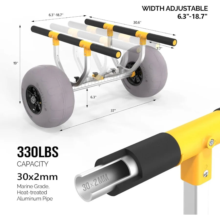 Kayak Beach Cart Width Adjustable 6.318.7 Universal Canoe