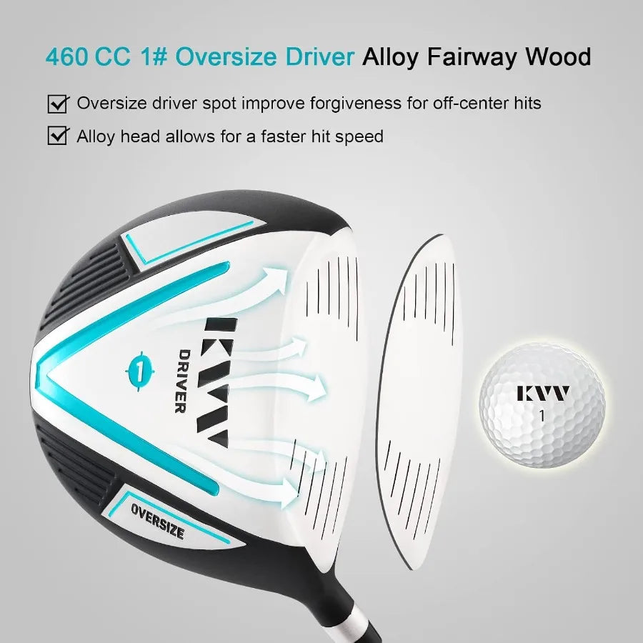 Premium Right Hand Golf Club Set 11-Piece Set for Women