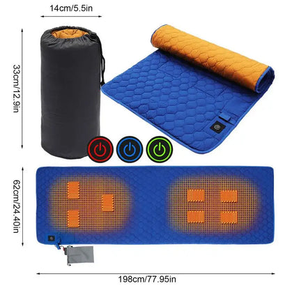Heated Sleeping Bag Pad 7 Heating Zones