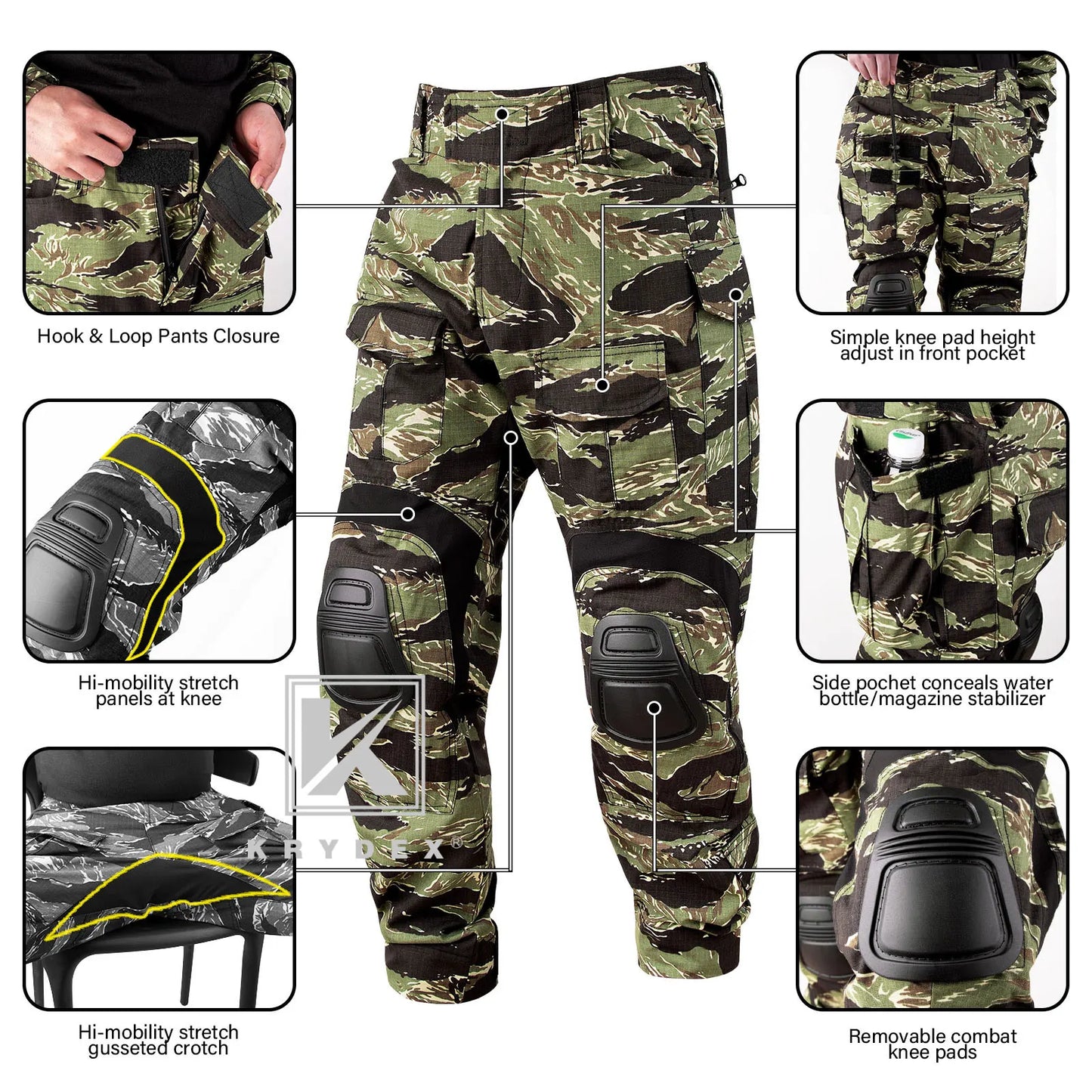 KRYDEX Camouflage Combat Uniform Clothing Hunting
