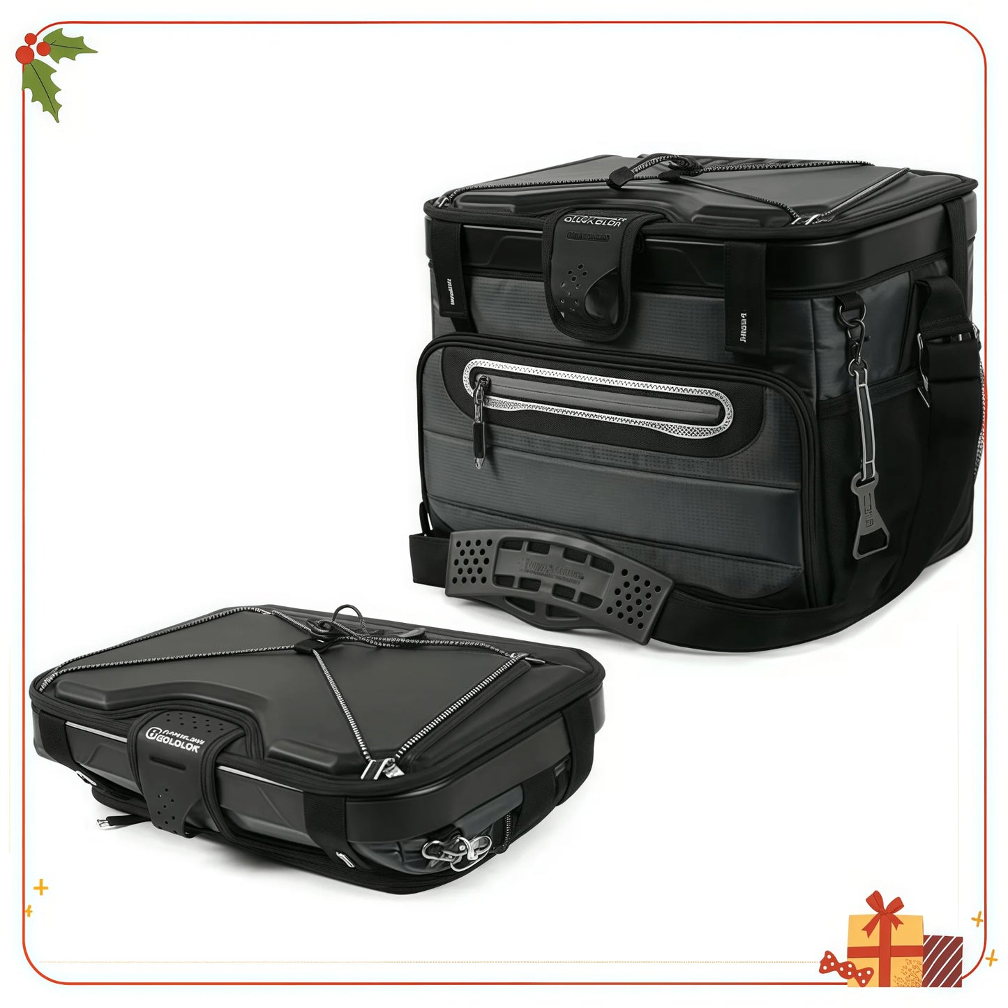 40 Can Collapsible Zipperless Soft Cooler, 23 QT Black,