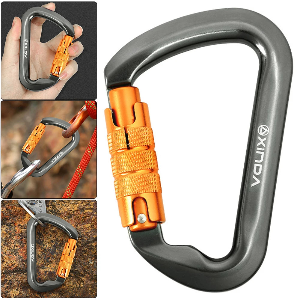 30kN Rock Climbing Carabiner Heavy Duty Caribeaner Clips