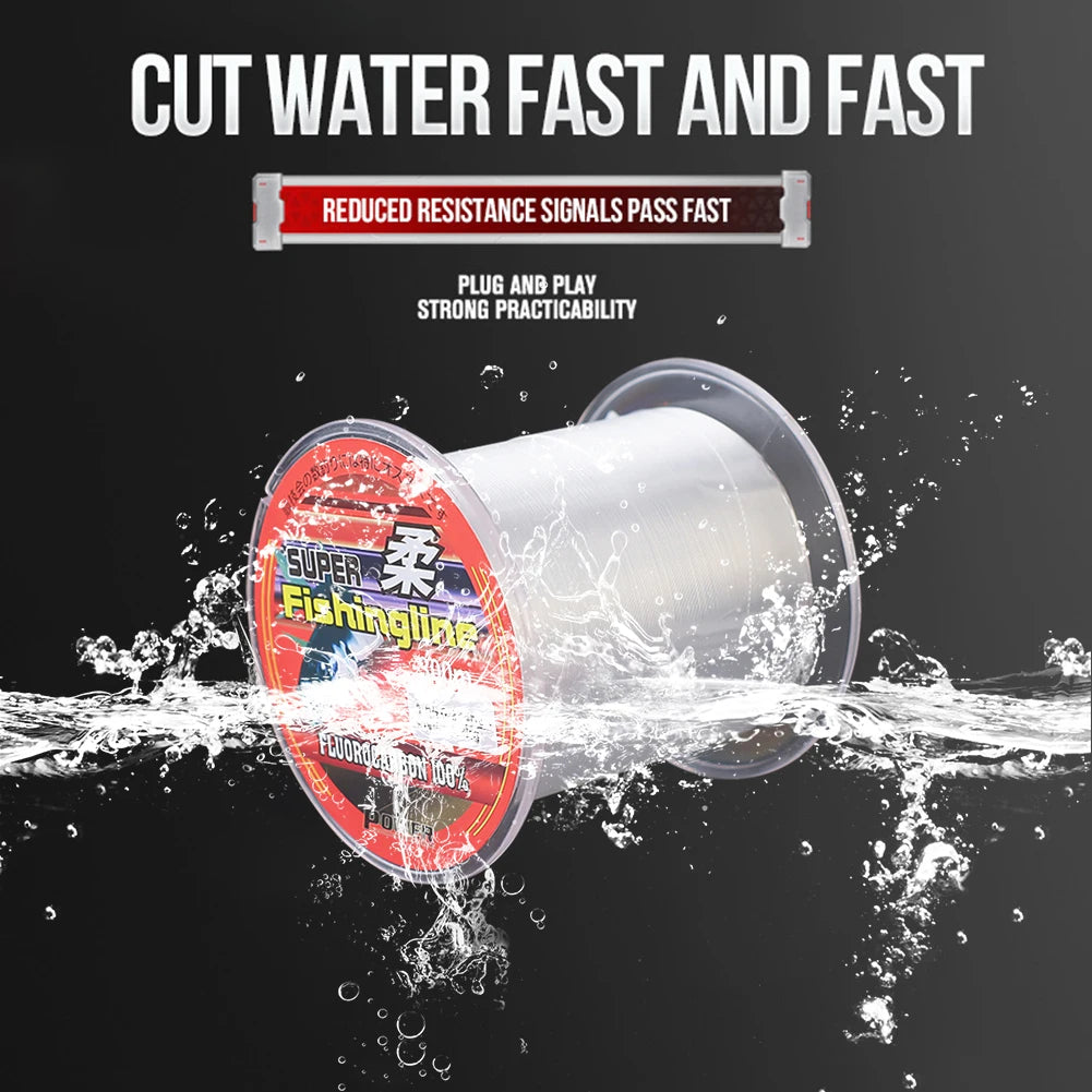 300M Fluorocarbon Coated Fishing Line Clear