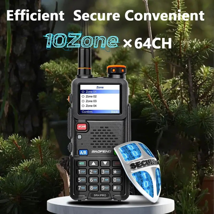 BF5RH PRO GPS 10 Ham Handheld Radio, MultiBand Long Range