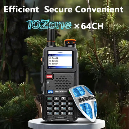 BF5RH PRO GPS 10 Ham Handheld Radio, MultiBand Long Range