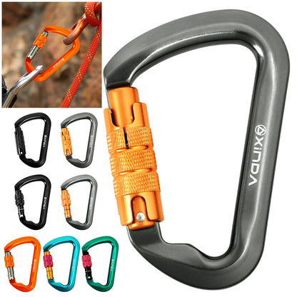 30kN Rock Climbing Carabiner Heavy Duty Caribeaner Clips
