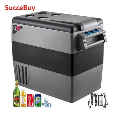 SucceBuy Car Refrigerator Mini Fridge Freezer Portable 12/24V DC 110-240V