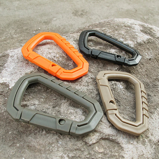 D-shape Camping Carabiners Reusable Snap Type Keychain