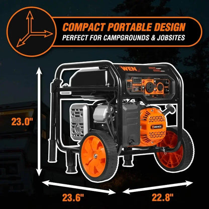 Curated 5600-Watt Portable Generator, Electric Start, 224cc,