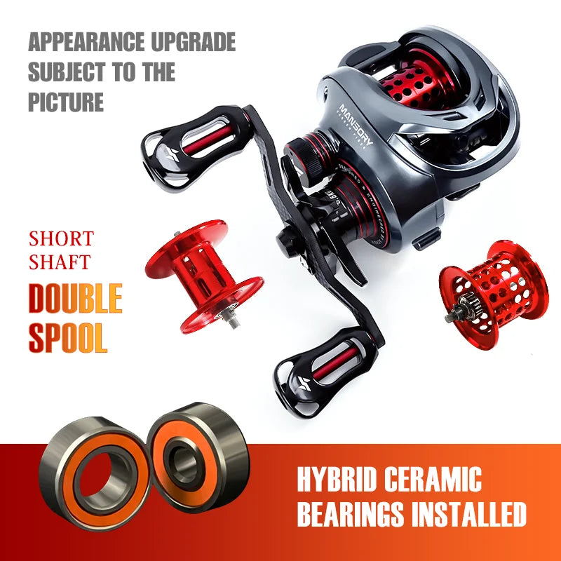 Seasir Mansory Baitcasting Fishing Reel 146g Ultralight Carbon 11+1 7.3:1 HS