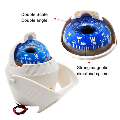 Waterproof Nautical Compass Sea Pivoting Marine Boat