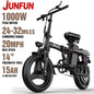 JUNFUN Electric Bike for Adults, 1000W Motor, 48V 15AH