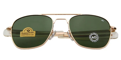 Retro Green AO Pilot Sunglasses Luxury Brand Designer