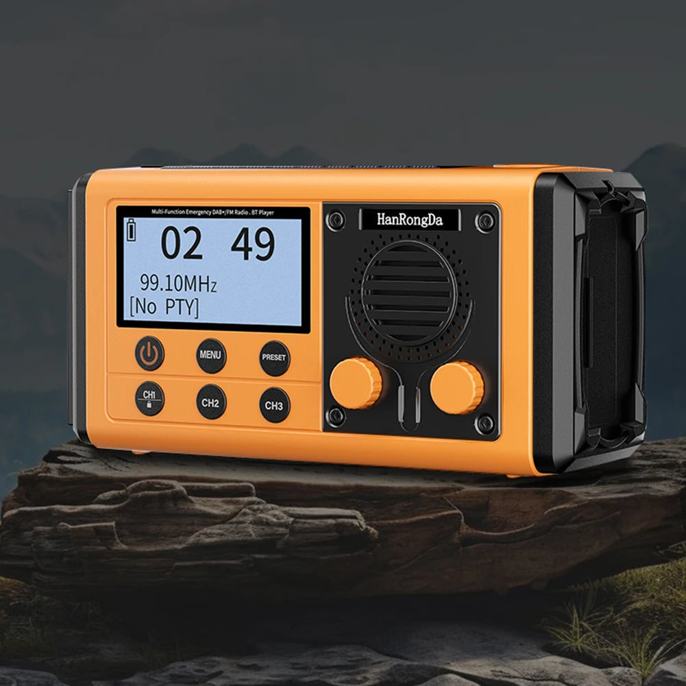 Portable Emergency Radio with Speaker Solar/Hand Crank