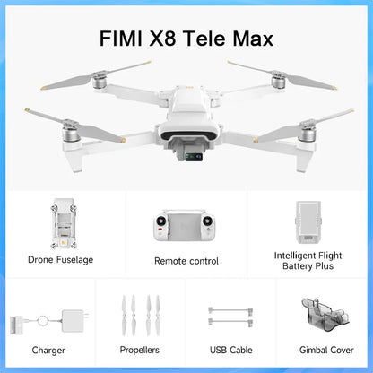 TELE MAX 3-Axis Gimbal 4K HDR 48MP 30x Camera Drone