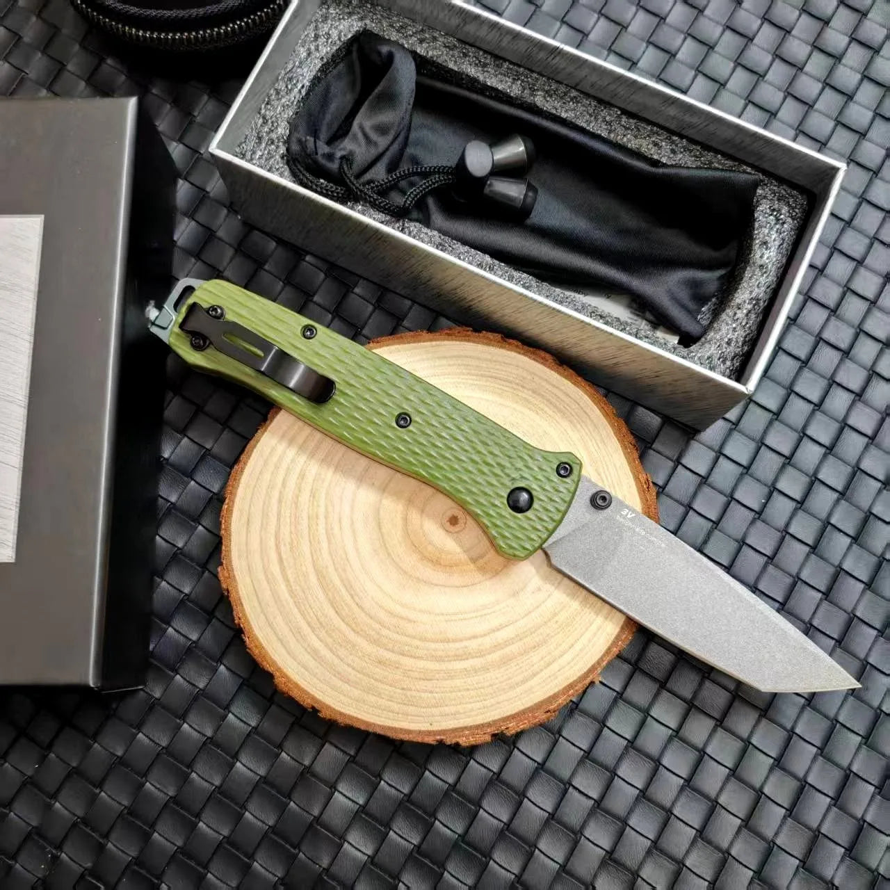 BM 537 Folding Pocket Knife Drop Point Flat Blade