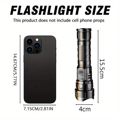 USB Rechargeable High Power LED Flashlight Super Bright Torch