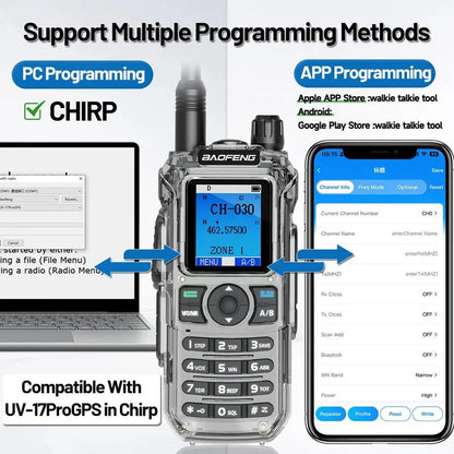 GMRS Handheld Radio Ham Radio Long Range Rechargeable Walkie