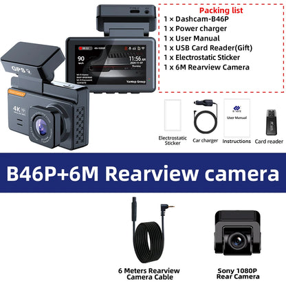 Dash Cam Car 4K Front And Rear Camera