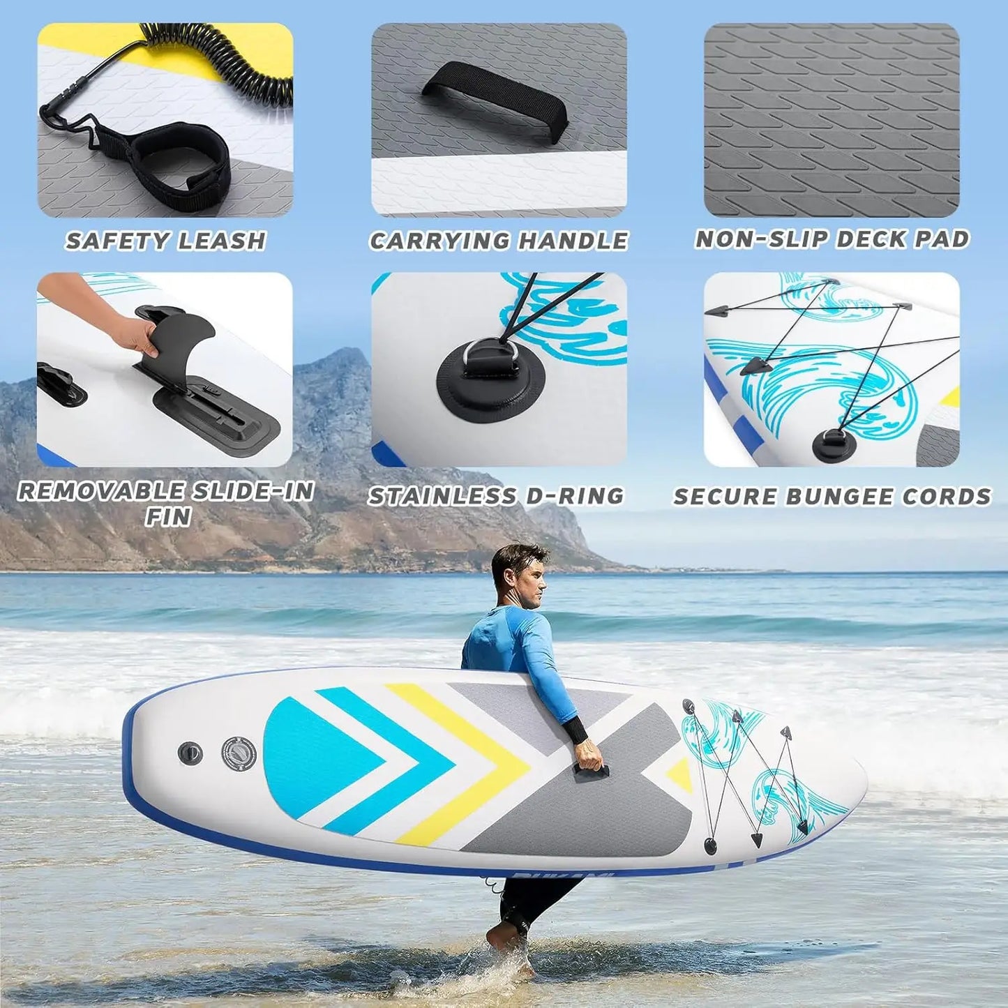 Inflatable Paddle Board for Adults,10.6' Premium SUP Accessories