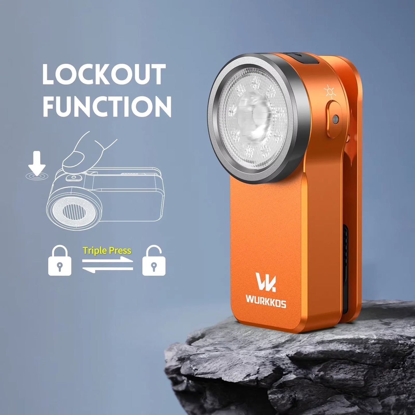 Wurkkos HD03 680LM Mini Clip Light USB C Rechargeable Pocket Flashlight
