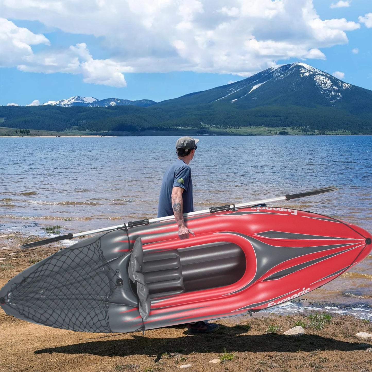 Inflatable Kayak Fishing Boat 1 Person Adult Canoe