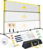 3-in-1 Adjustable Sports Net Set with Rackets, Paddles & Balls