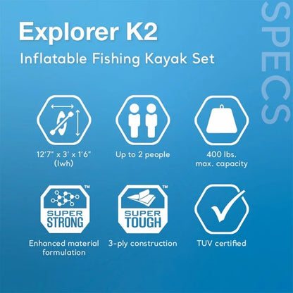 Intex 68309EP Excursion Pro K2 Inflatable Kayak