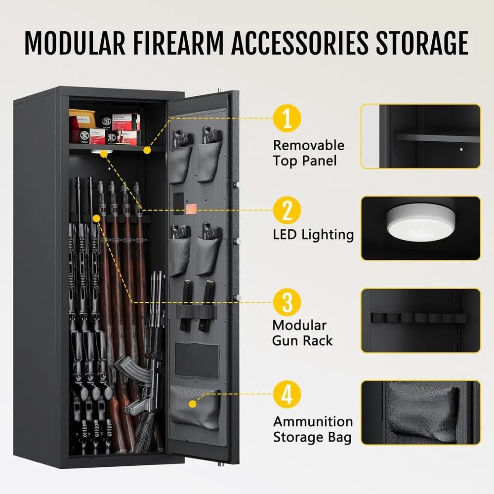 Home Large Gun Safe with Adjustable Racks
