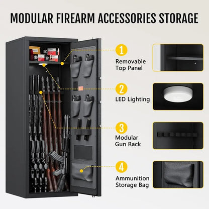 Home Large Gun Safe with Adjustable Racks