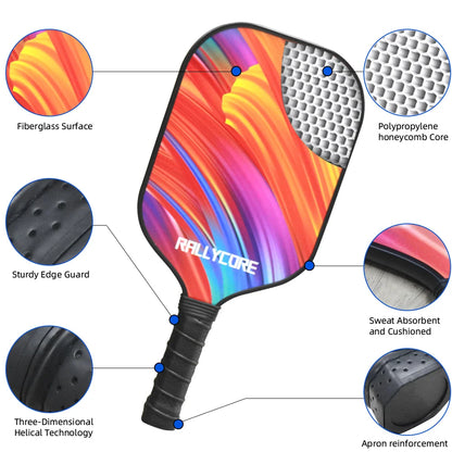 Pickleball Paddles Set USAPA Compliant Fiberglass Surface