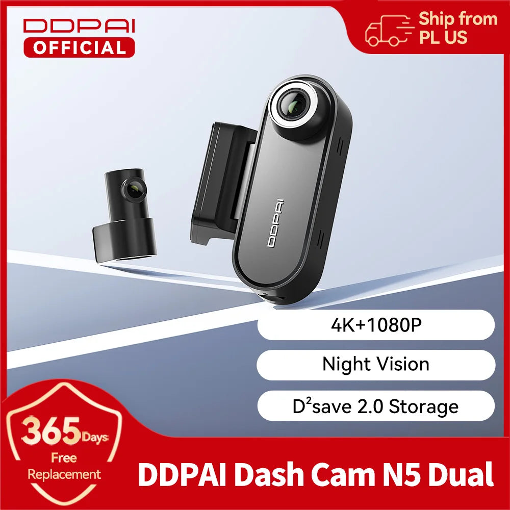 DDPAI Dash Cam N5 Dual Front and Rear