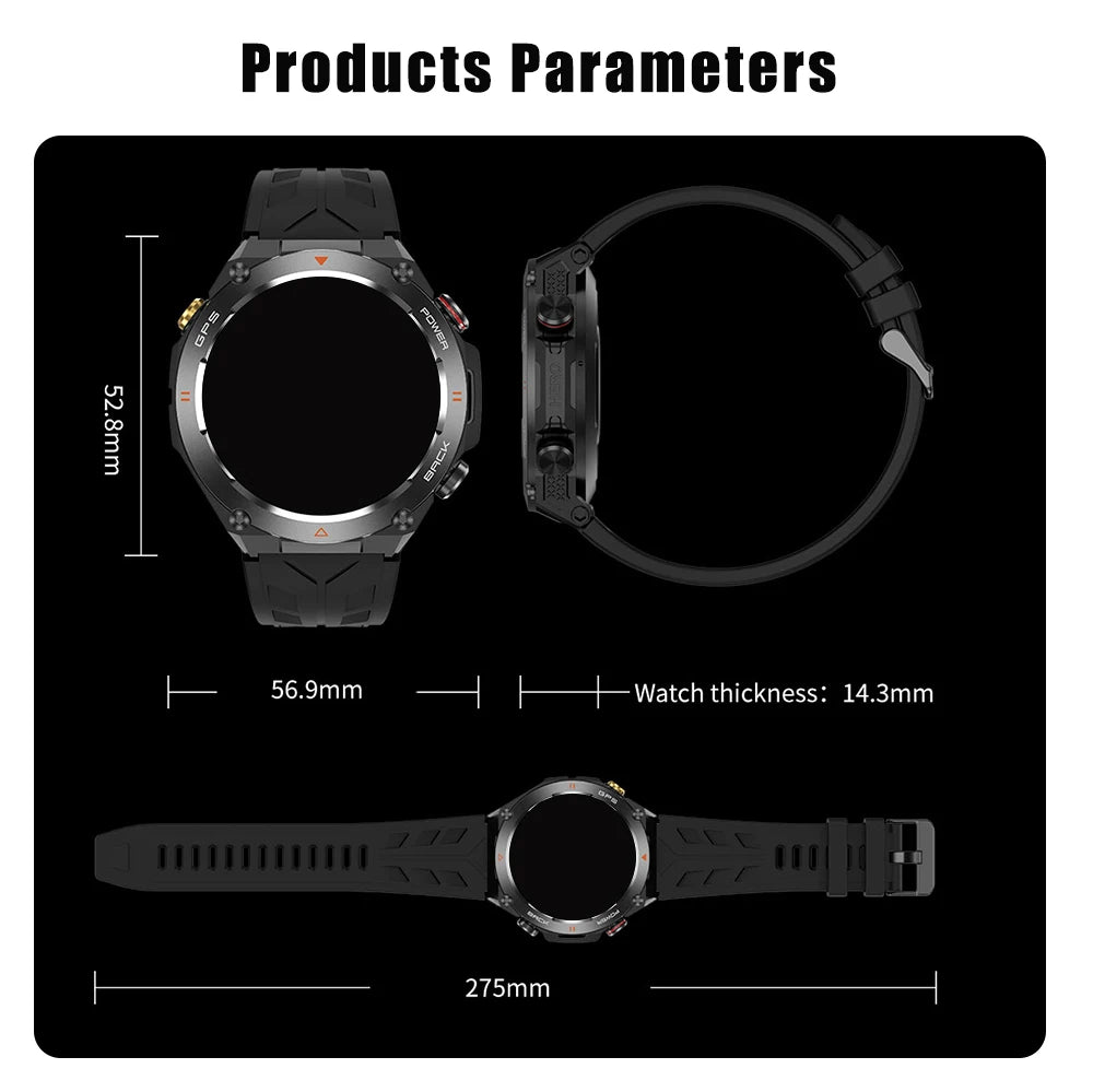 SENBONO 2025 Built-in GPS Smart Watch Bluetooth