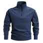 Men's Summer Work Shirt 1/4 Zipper Long Sleeve