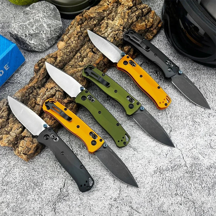 BM 533BK-2 Mini Bugout AXIS Folding Knife Plain Blade