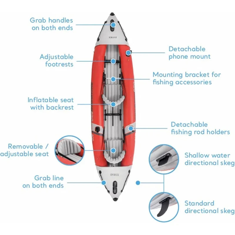 Intex 68309EP Excursion Pro K2 Inflatable Kayak