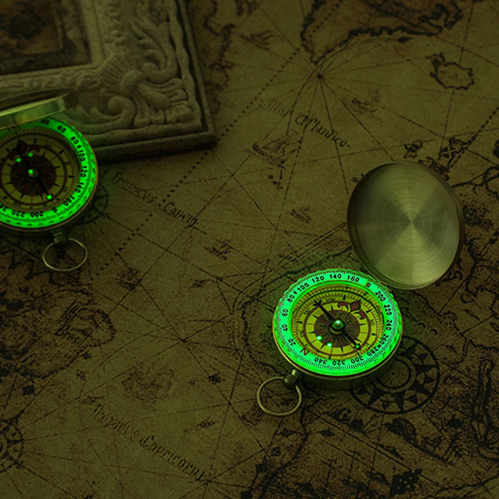 Mini Portable Camping Hiking Pocket Brass Compass