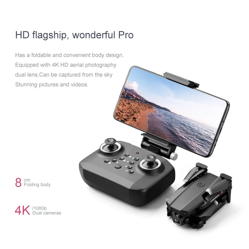 New XT6 Mini Drone 4K 1080P HD Camera WiFi Fpv Air Pressure Altitude