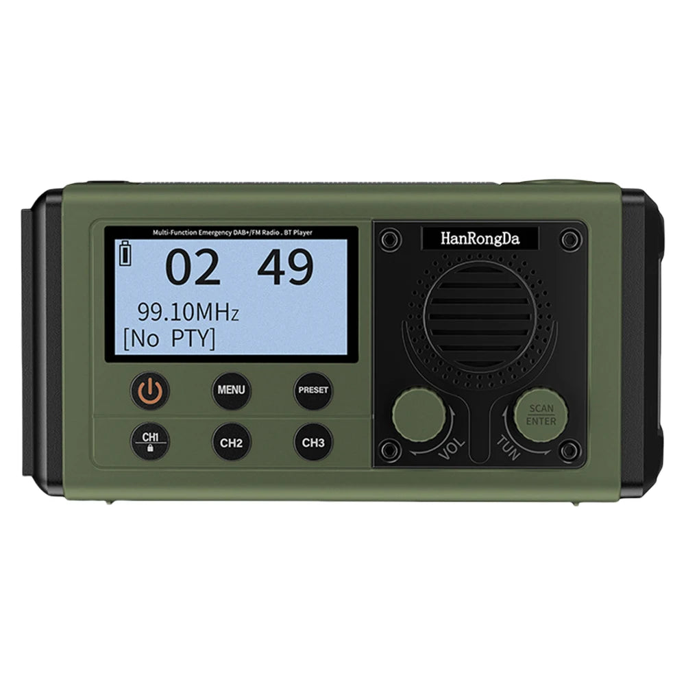 Portable Emergency Radio with Speaker Solar/Hand Crank