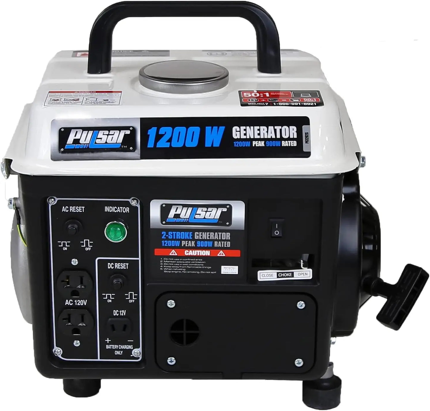 1200W Carrying Handle, PG1202SA Gas-Powered Portable Generator,